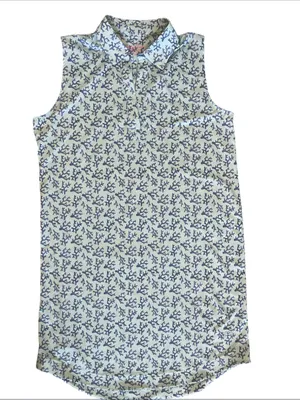Vineyard Vines Performance Dress Sankaty Lucaya Blue Coral Reef Size Medium thumbnail 2
