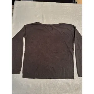 American Retro Grunge Long Sleeve Shirt Cut Outs Brown Gray US Medium/Large Boxy thumbnail 3