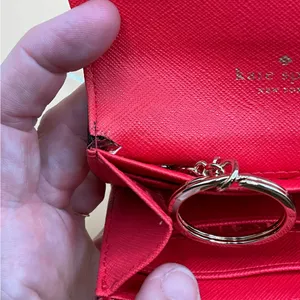 A Very Sweet Kate Spade Leather Bright Red Small ID wallet thumbnail 5
