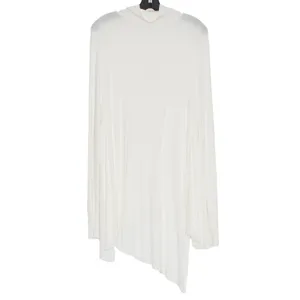 Free People Tunic Top Uptown Turtleneck Asymmetrical Ribbed Boho Ivory Large thumbnail 2