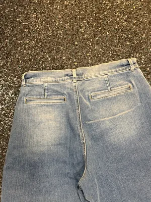Ann Taylor Wide Leg Women’s 12P Petite Blue Jeans thumbnail 6