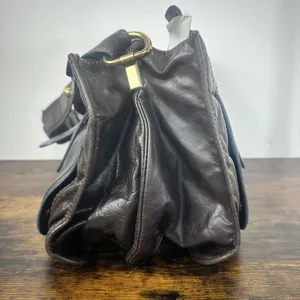 Chloé Bay Shoulder Bag Vintage Medium Brown Leather Gold Hardware Italy Classic thumbnail 11