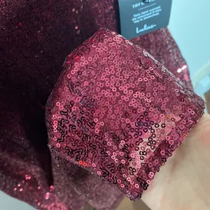 Lulus Boost Your Beauty Wine Red Sequin Strapless Bustier Midi Dress size XS thumbnail 11