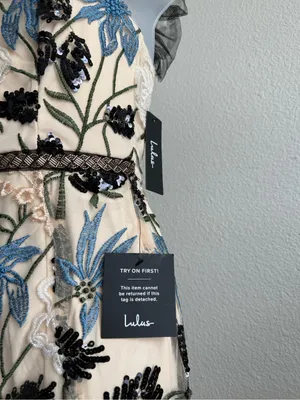Lulus NWT Showstopper Embroidered Sequin Dress XS thumbnail 5