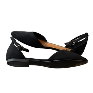 ANA Black Ballet Flat Darrell Ankle Strap Sandals Size 9.5 thumbnail 7
