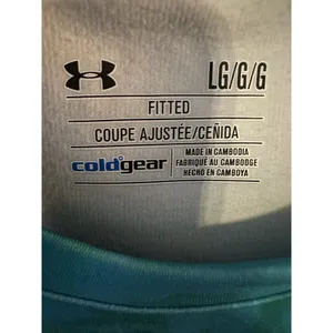 Under Armour Cold Gear Fitted Fleece Lined Long Sleeve Top Womens Large Tie Dye thumbnail 4