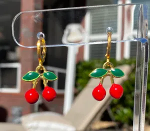 Cherry Earrings Red thumbnail 2