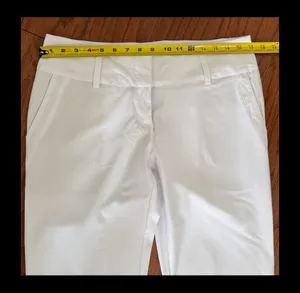 Adidas White Climalite golf pants - size 8 ***Refer to measurements. Great fabric pants for golf outings. Pants zip up. Gently warn and excellent condition. Measurements approximately 17” waste x 36.5” long x 10” rise. Non-smoking home. Priced to sell at as is condition. Don’t like my price, make reasonable offers! thumbnail 7