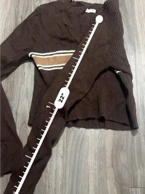 Garage Brown V-Neck Stripe Sweater thumbnail 12