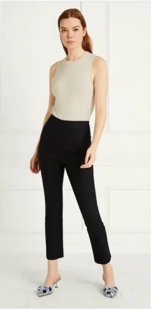 NWT Hill House The Claire Pant in Black Mid-Rise Slight Stretch Size Small thumbnail 1