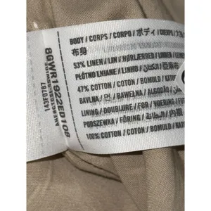Abercrombie & Fitch Tan White Linen Wrap Mini Skort Mini Skirt Womens Size Small thumbnail 4