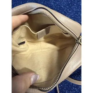 Gucci Crossbody Bag Womens Small Beige Leather GG Marmont Camera Made In Italy thumbnail 6