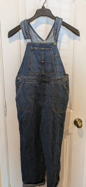 Vintage Union Bay Denim Jeans Bib Overalls Carpenter Blue Mens Size S thumbnail 1