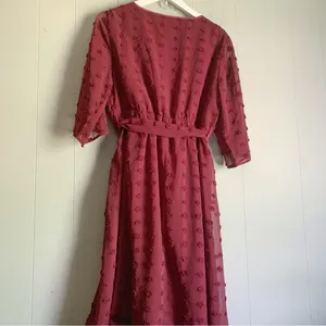 BLOOMCHIC Women's Swissdot Midi Dress New no tags 12 thumbnail 3