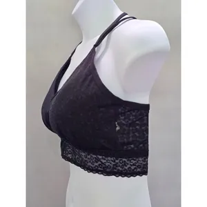 Maurices Black Romantic Boudoir Cottage Lingerie Feminine Lace Bra Plus 2X thumbnail 3