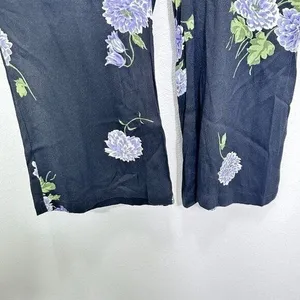 Reformation‎ Size 0 Jumpsuit Black Floral Short Sleeve V Neck Wedding Guest thumbnail 5