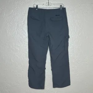 Marmot Convertible Hiking Capris Women's Roll Tab Mid-Rise Gray Size 10 thumbnail 2