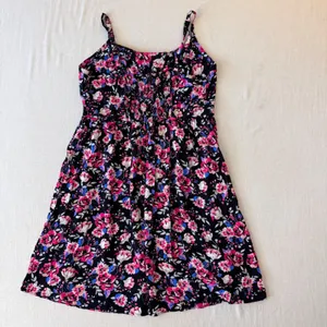 Torrid Dark Coquette Floral Corset Lace Up Smocked Sundress Plus Size 1 thumbnail 2