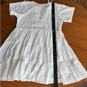 Olivaceous Eyelet‎ Sundress S White Cottagecore Summer Beachy Coquette Preppy thumbnail 6