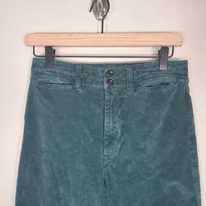 Faherty Stretch Cord Wide Leg Pants 27 Teal Green Organic Cotton Corduroy thumbnail 4