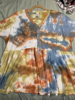 7th Ray Tie Dye Baby Doll Top thumbnail 1
