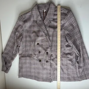 Cato Plaid Double Breasted Blazer Size‎ XL Academia Old Money Preppy Office Work thumbnail 9