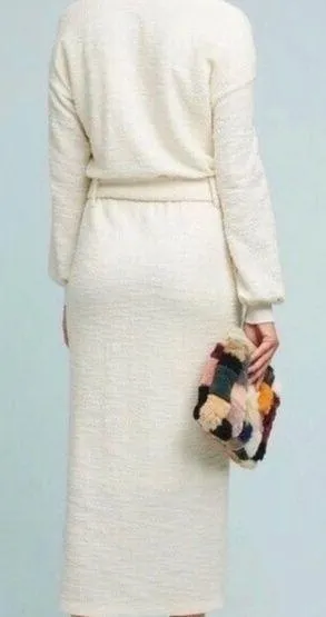 Dolan Anthropologie Jacqueline Sweater Dress Cream Maxi Ivory Bone Left Coast thumbnail 2