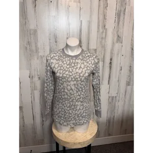 Stars Above Gray Leopard Waffle Knit Pajama Set Women’s XS thumbnail 3