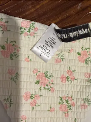 Dippin' Daisy's White Floral Smocked Set with Pink Roses thumbnail 5