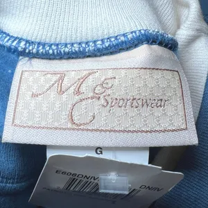 New Vintage M&C Sportswear Womens Size Large Blue Sweatshirt Patriotic Patchwork thumbnail 4