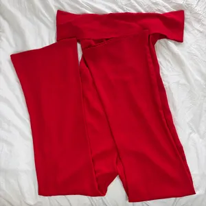 Superdown red off the shoulder pantsuit thumbnail 1