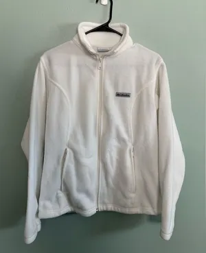 Columbia Women's Benton Springs White Winter Ski Full Zip Fleece Jacket Sz S thumbnail 1