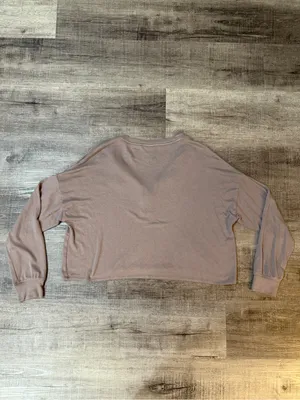 PINK Victoria’s Secret Cozy Long-Sleeve Sleep Shirt in Iced Coffee Brown thumbnail 3