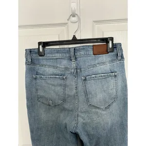 Flag & Anthem High-Rise Straight Jeans Distressed Ankle Stretch Blue Womens Sz10 thumbnail 5