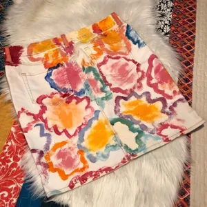 Anthropologie Poppies Handpainted Skirt thumbnail 3