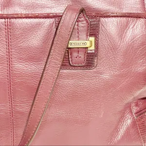 Coach‎ Taylor Red Leather Alexis Carryall Bordeaux Shoulder Bag Tote 25205 Gold thumbnail 3
