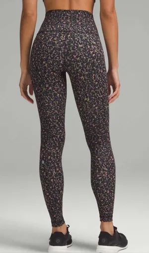 Lululemon Wunder Train High-Rise Tight 28" Fluctuate Micro Pink Multi! thumbnail 1