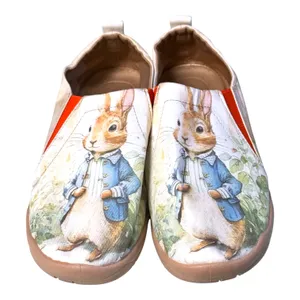 Tattoo Horse Cotton Canvas Peter Rabbit Slip-On Sneakers Sz 10 42 Art to Wear thumbnail 1