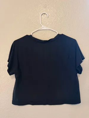 All in Motion Short Sleeve Athletic Crop Tee - Black Size S thumbnail 3