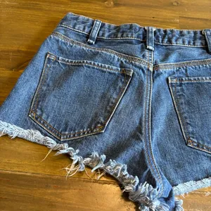 Free People Logan High Rise Cut Off Jean Shorts Distressed Button Fly Booty 26 thumbnail 8