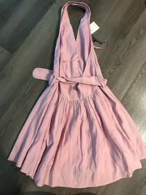 Mabel pink halter mini dress  thumbnail 3