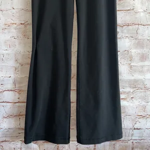 The North Face knit pants pull on XS mid rise black logo wide leg womens stretch thumbnail 3
