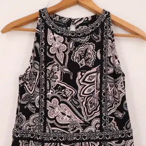 INC Paisley Sleeveless Maxi Dress Womens‎ Size M Black Pink Boho Vacation Resort thumbnail 2
