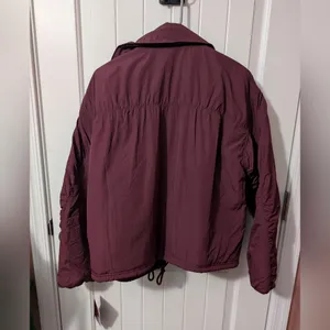 NWTS Free People Movement Off the Bleachers Button Up Puffer Coat Oxblood Small thumbnail 2
