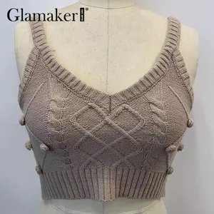 2 piece set winter turtleneck crop sweaters vest backless‎ knitted new ju… thumbnail 4