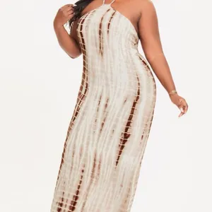 Tie Dye halter dress Brown Size 18 thumbnail 3