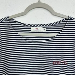 Vineyard‎ Vines Size Medium Navy Blue White Striped Crewneck Longsleeve Modal thumbnail 6