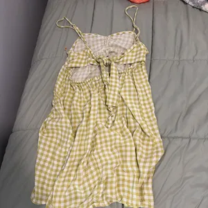 Green Gingham Tie Back Mini Dress Size XS thumbnail 2