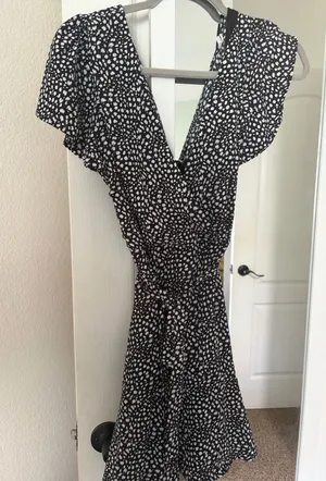 Black and White Francesca's Mini Dress thumbnail 1