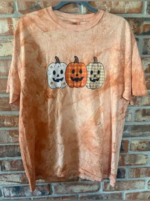 Comfort Colors Orange Color Blast Tee with Pumpkin Trio Graphic thumbnail 1